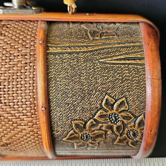 Artisan Floral Brown Mini Bag - Picture 3 of 5